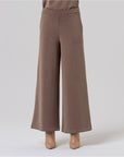 Pantalone ampio in maglia di modal tortora - cod. 556BAMU514_104 - SURKANA