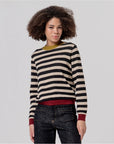 Maglione girocollo a righe Nero - cod.  556FUNN231_00 - SURKANA