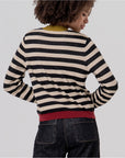 Maglione girocollo a righe Nero - cod.  556FUNN231_00 - SURKANA