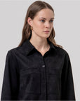 Over Shirt effetto camoscio Nero - cod. 556TANA121 - SURKANA