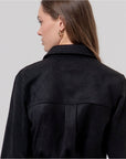 Over Shirt effetto camoscio Nero - cod. 556TANA121 - SURKANA