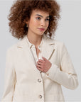 Blazer in velluto con fodera stampata Crudo - cod. 556TASS326_02 - SURKANA