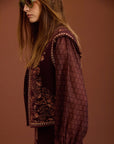 Gilet in maglia Lurex cod. WM42K07OTT - Bordeaux - Meisie
