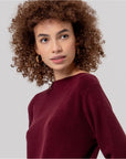 Maglione scollo a barca a coste Bordeaux - cod. 566BAZY234_41 - SURKANA