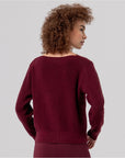 Maglione scollo a barca a coste Bordeaux - cod. 566BAZY234_41 - SURKANA