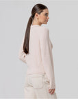 Cardigan in maglia con collo a camicia Crudo - cod. 566BAZY333_02 - SURKANA