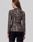 Camicia incrociata a damasco Nero - cod. 566JILA115_00 - SURKANA