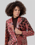 Blazer con paillettes e stampa floreale Multicolor - cod. 566SALI326_95 - SURKANA