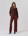 Cardigan girocollo con trecce Cioccolato - cod. 566SANI333_84 - SURKANA