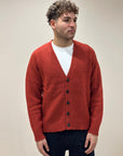 FW25 ROY ROGER'S CARDIGAN LANA SHETLAND - ROSSO CHILI