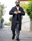 OutFit Cappotto spigato in misto lana - Dark Grey