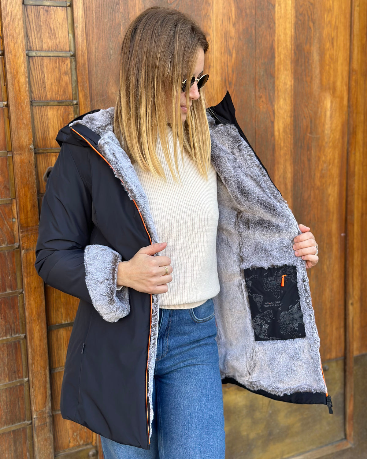 Giubbotto MARMOLADA Fur - Black - SUNS