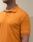 SUNS POLO FEDERICO LABEL IN PIQUET ORANGE