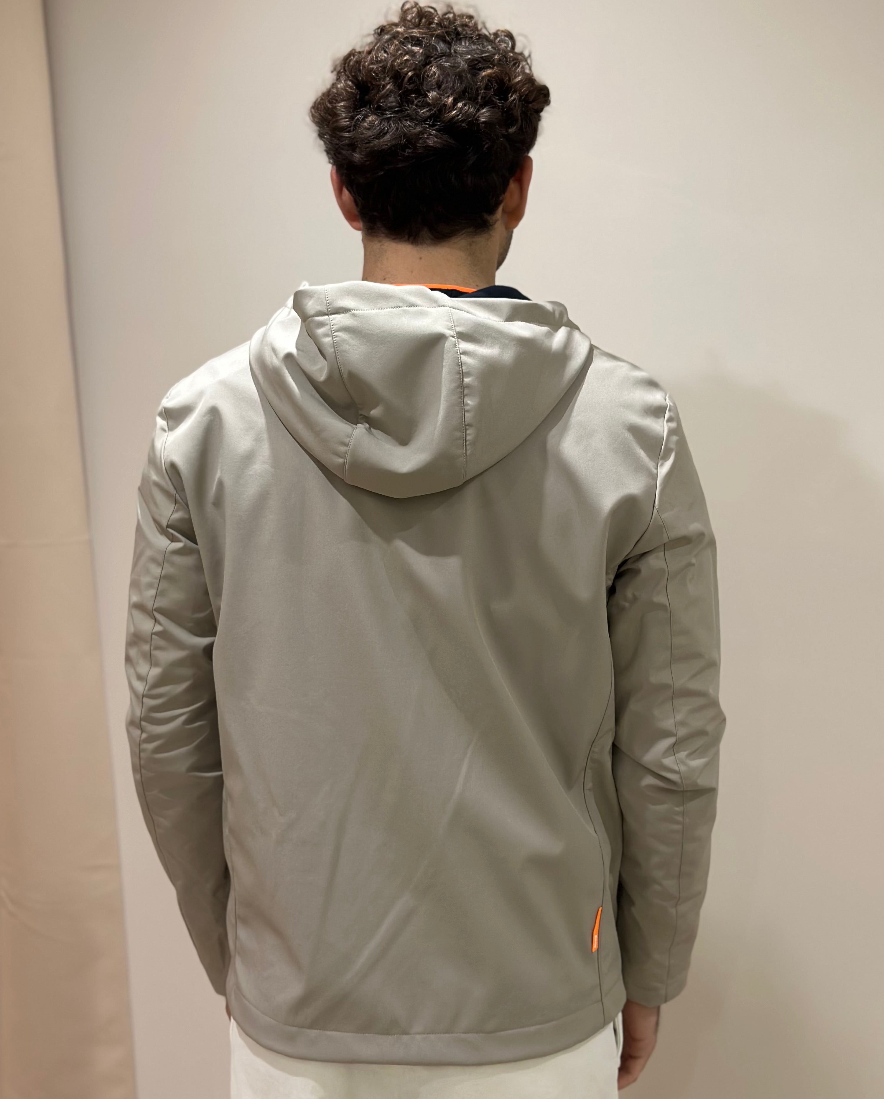 SUNS Giubbotto Uomo Flaminio Micro con cappuccio - BEIGE