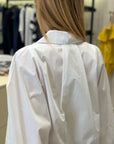 SAIPH CAMICIA MANICA A SBUFFO IN COTONE BIANCO