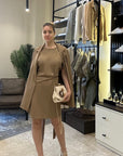 Abito Corto Caramel con Nodo Frontale - art.95096