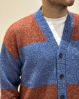 FW25 GALLIA CARDIGAN HOLDEN - BLU MELANGE / RUGGINE