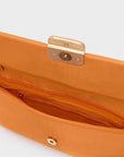 Pochette Valencia in raso arancione