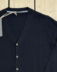 Privati Firenze Cardigan basic in lana rasata - Nero - Marcello Fontana Shop