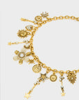 COLLANA ELIS FIORE PENDENTE E PIETRE ORO - NALI'