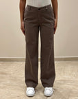 FW25 TELERIA ZED PANTALONE ELLE FANGO