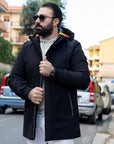 HESKIMO PARKA TECNICO FODERATO IN PILE NERO - HE744013