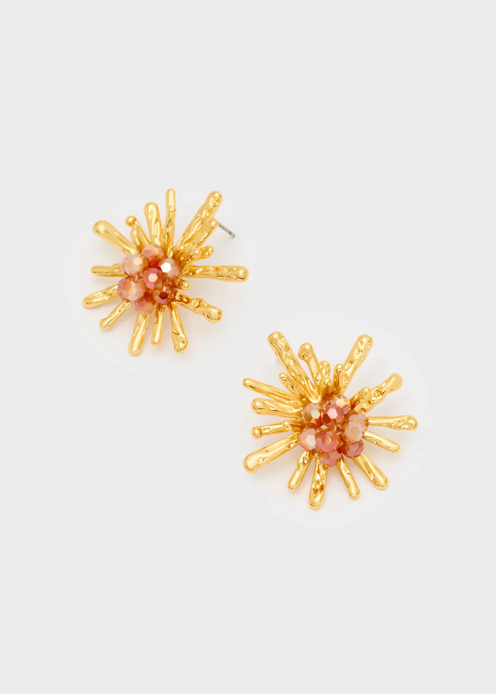 ORECCHINI RAGGI CON PIETRE ORO\ROSA - NALI' - Marcello Fontana Shop