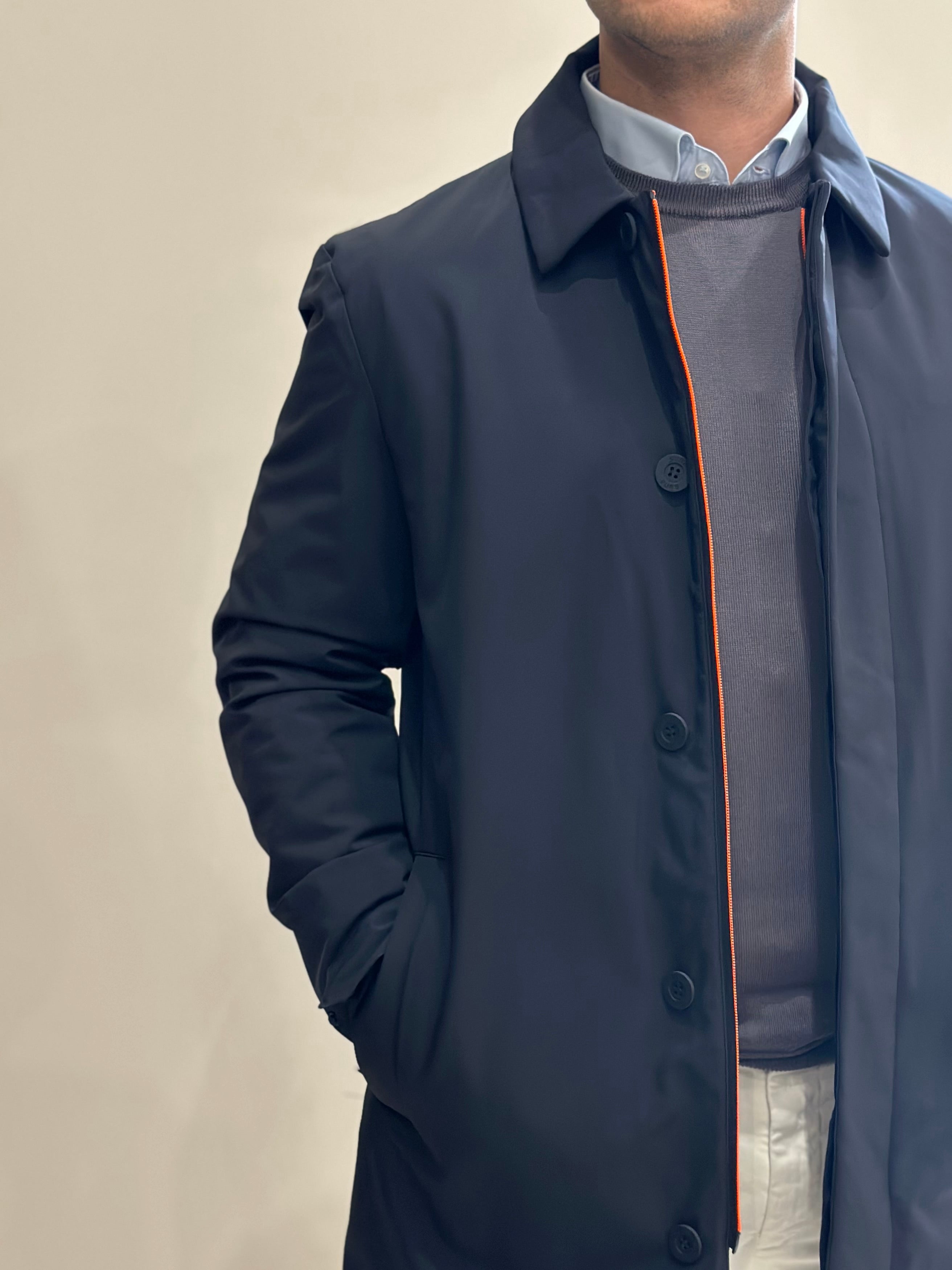 SUNS Trench Uomo Sala Micro - BLACK