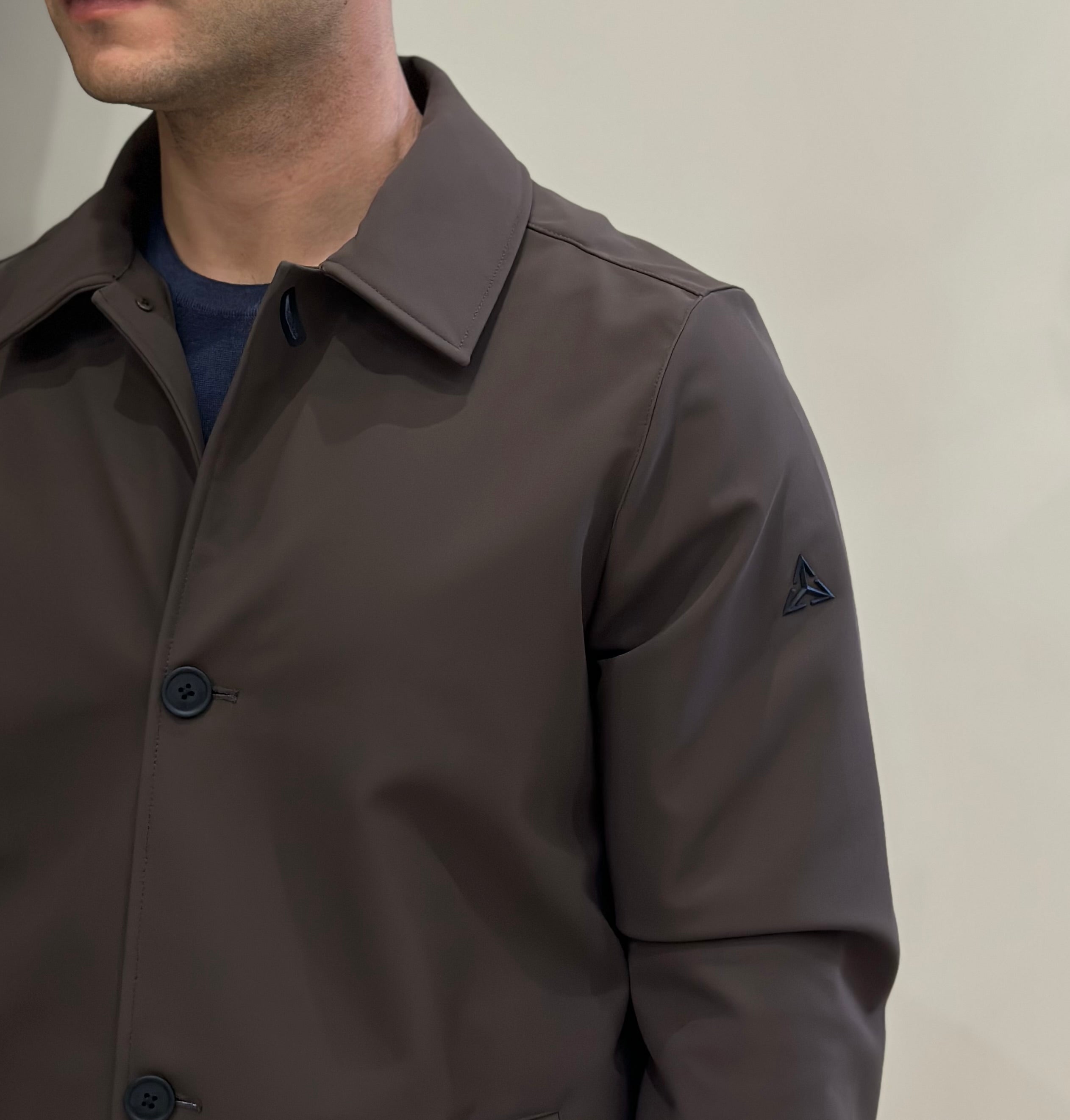 HESKIMO Trench tecnico foderato in lana - moro - Marcello Fontana Shop