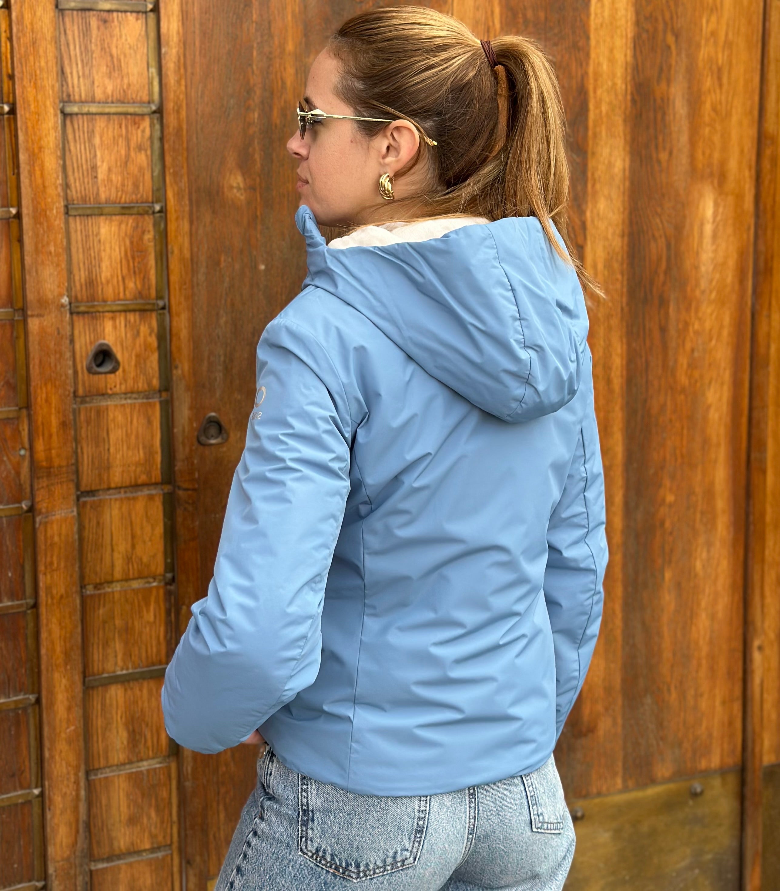 GIUBBOTTO AURELIA VELOUR DARK SKY - SUNS - Marcello Fontana Shop