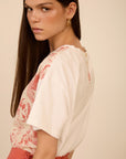 MEISIE T-SHIRT IN DOPPIO TESSUTO - COD.M02T31HBS