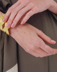 Bracciale over regolabile lavorato oro
