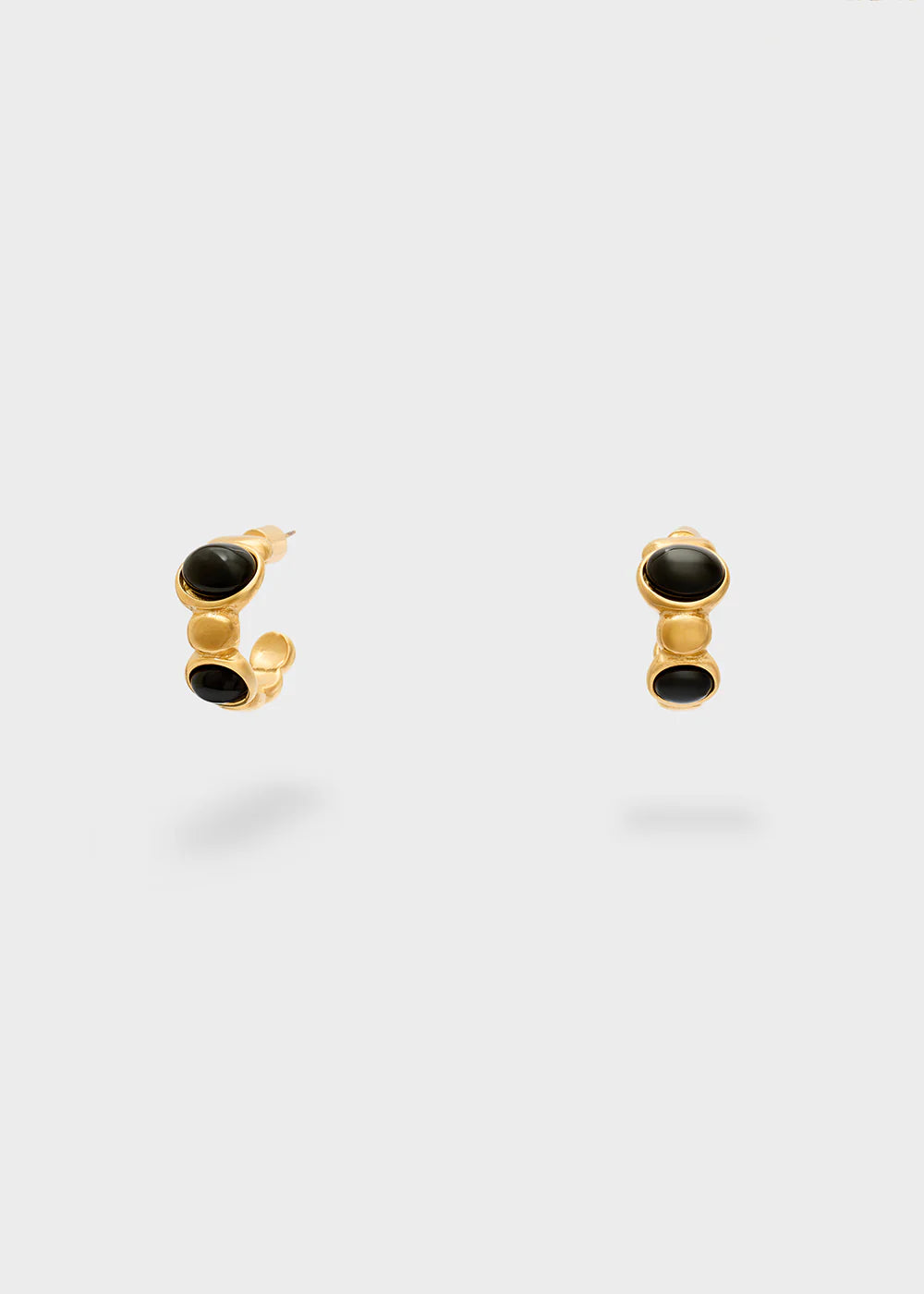 ORECCHINI BUBBLE CERCHIO ORO/NERO - NALI' - Marcello Fontana Shop