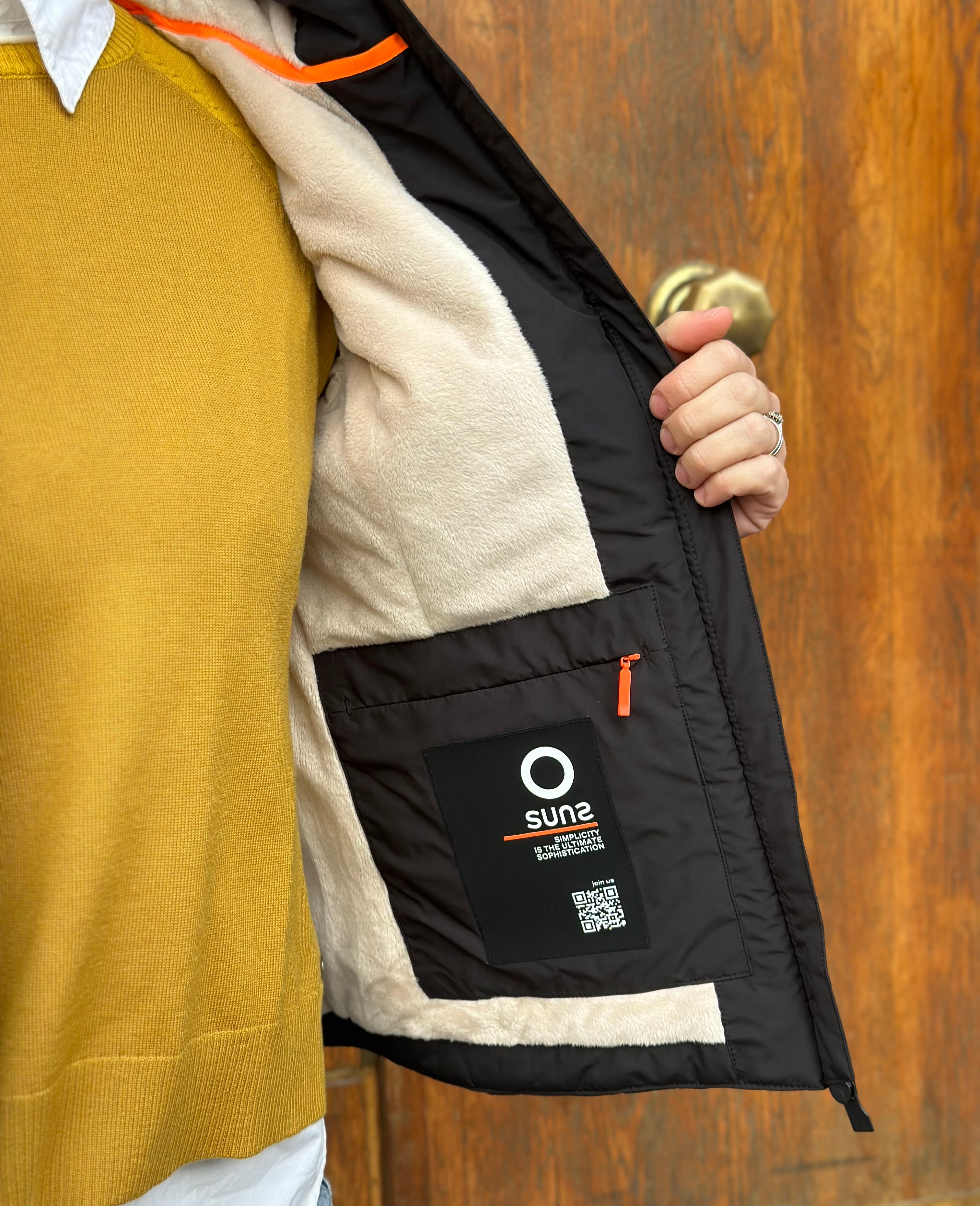 GIUBBOTTO AURELIA VELOUR BLACK  - SUNS - Marcello Fontana Shop