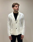 CARDIGAN GIACCA IN MAGLIA TRAMATA DI MISTO LANA OFF WHITE - OUTFIT ITALY