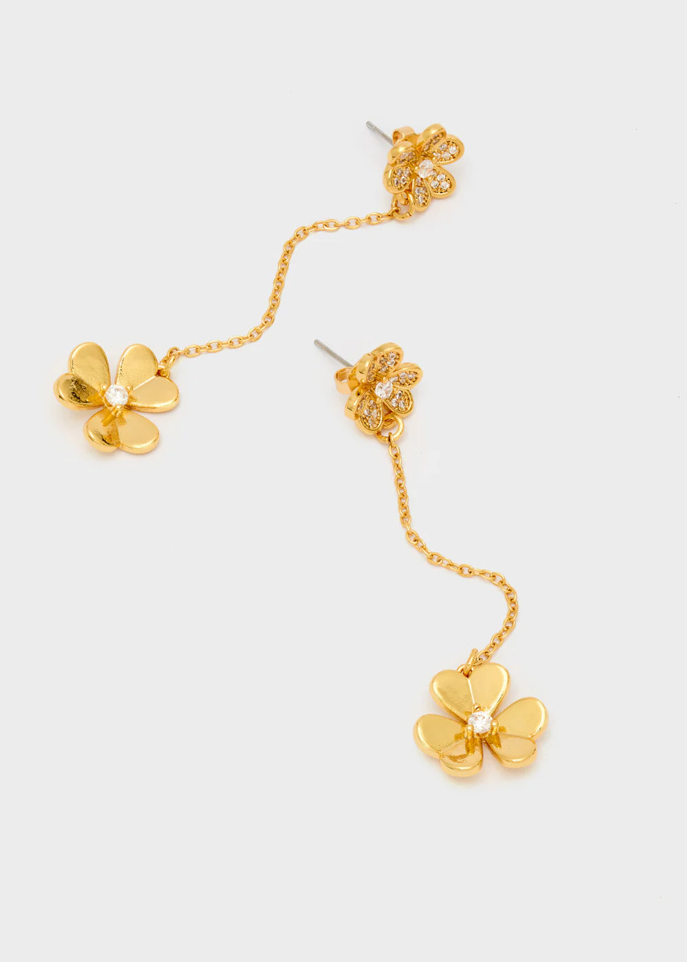 ORECCHINI PENDENTI CON FIORE PIETRE ORO - NALI' - Marcello Fontana Shop