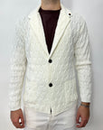 Outfit Cardigan Giacca in misto lana con trama - Bianco