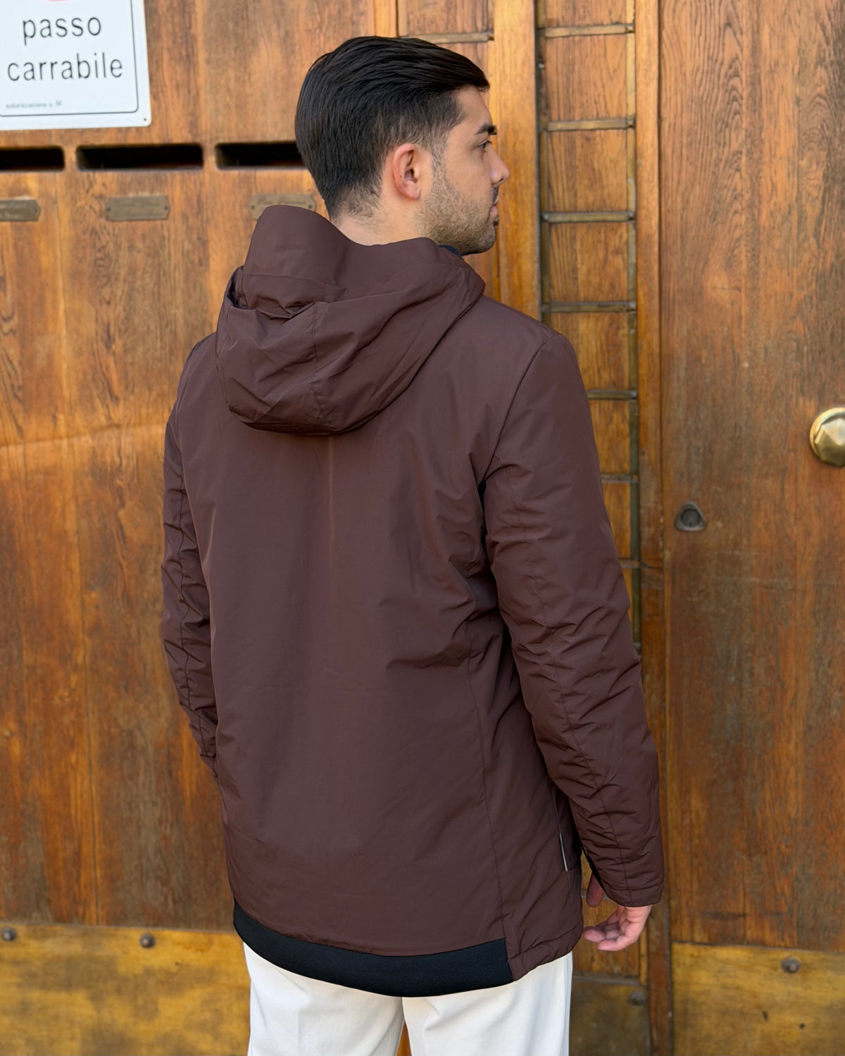 Giubbotto AURELIO Long Velour - Brown - SUNS