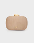 Clutch Nadine plisse' laminato marrone