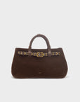 BORSA DAKOTA A MANO+TRACOLLA - MARRONE - NALI'