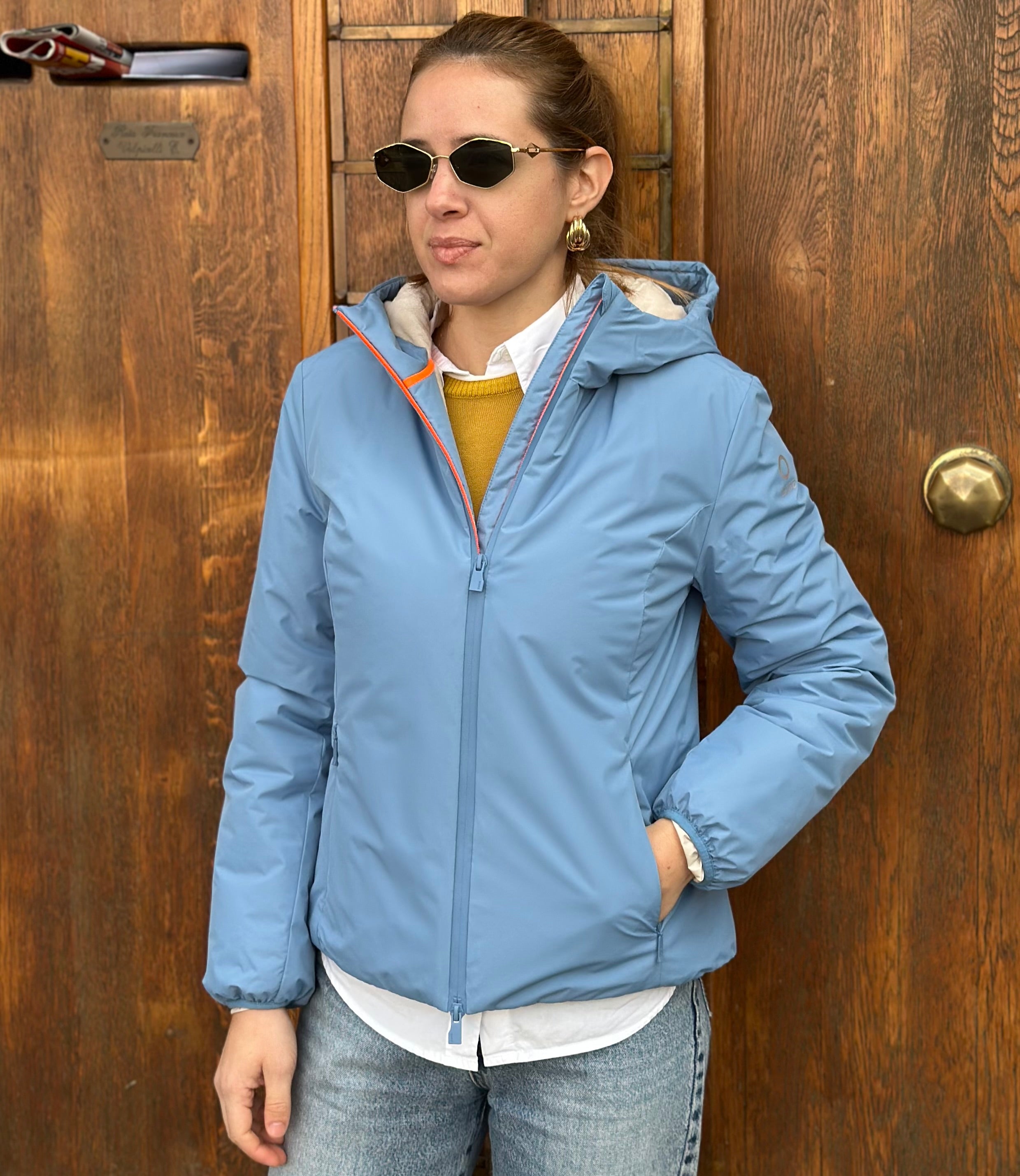 GIUBBOTTO AURELIA VELOUR DARK SKY - SUNS - Marcello Fontana Shop