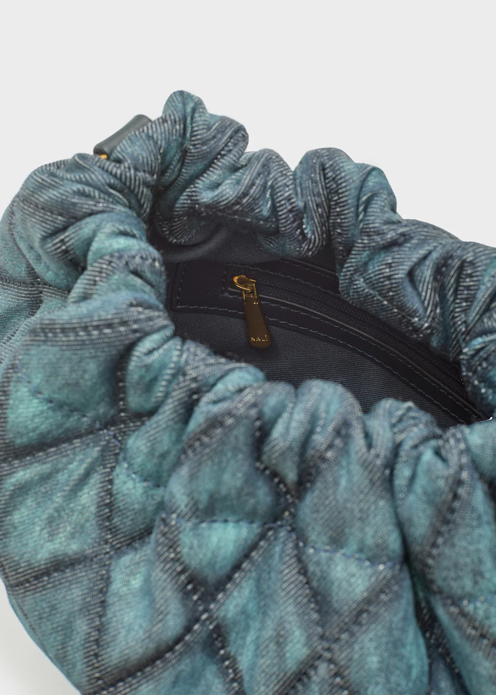 BORSA DEMI SHOULDER A SPALLA DENIM BLU - NALI' - Marcello Fontana Shop