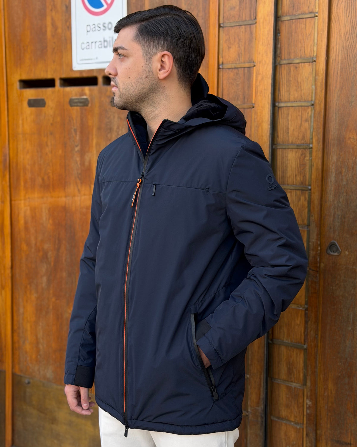Giubbotto AURELIO Long Velour - Dark blue - SUNS