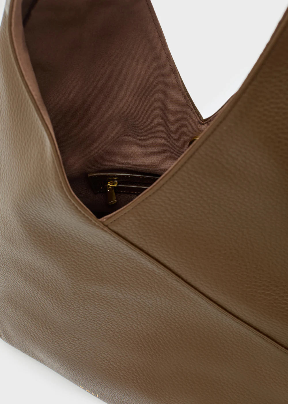 BORSA TISHA MARRONE A SPALLA MANICO METALLO - NALI' - Marcello Fontana Shop