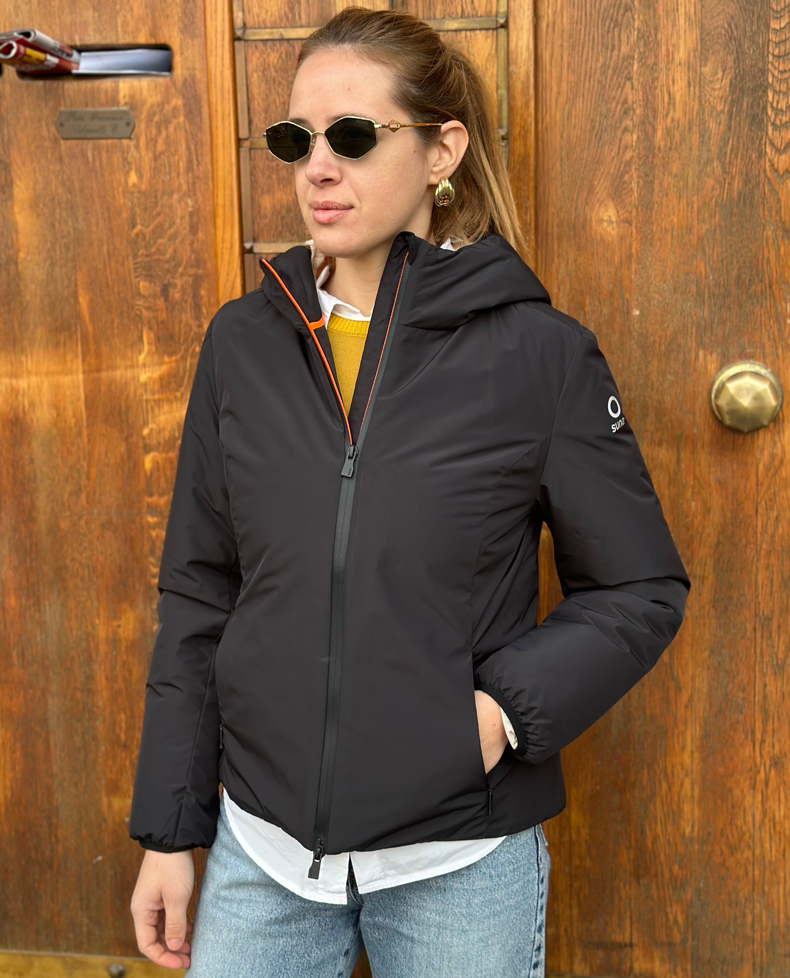 GIUBBOTTO AURELIA VELOUR BLACK  - SUNS - Marcello Fontana Shop