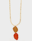 Collana Maia pendenti oro/arancio