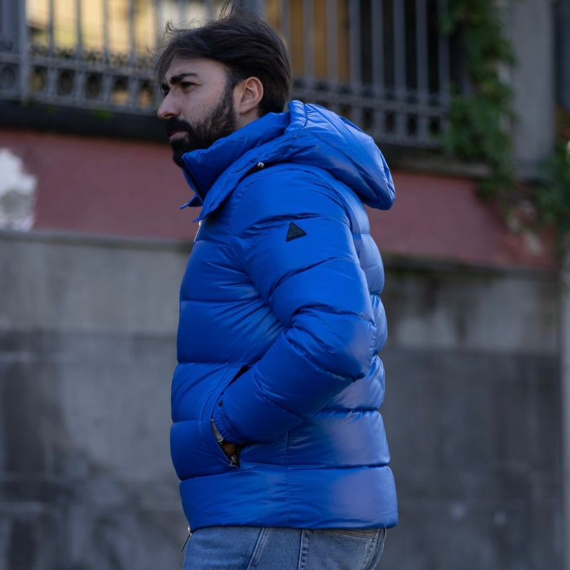 HESKIMO PIUMINO REAL DOWN - BLU ROYAL - Marcello Fontana Shop