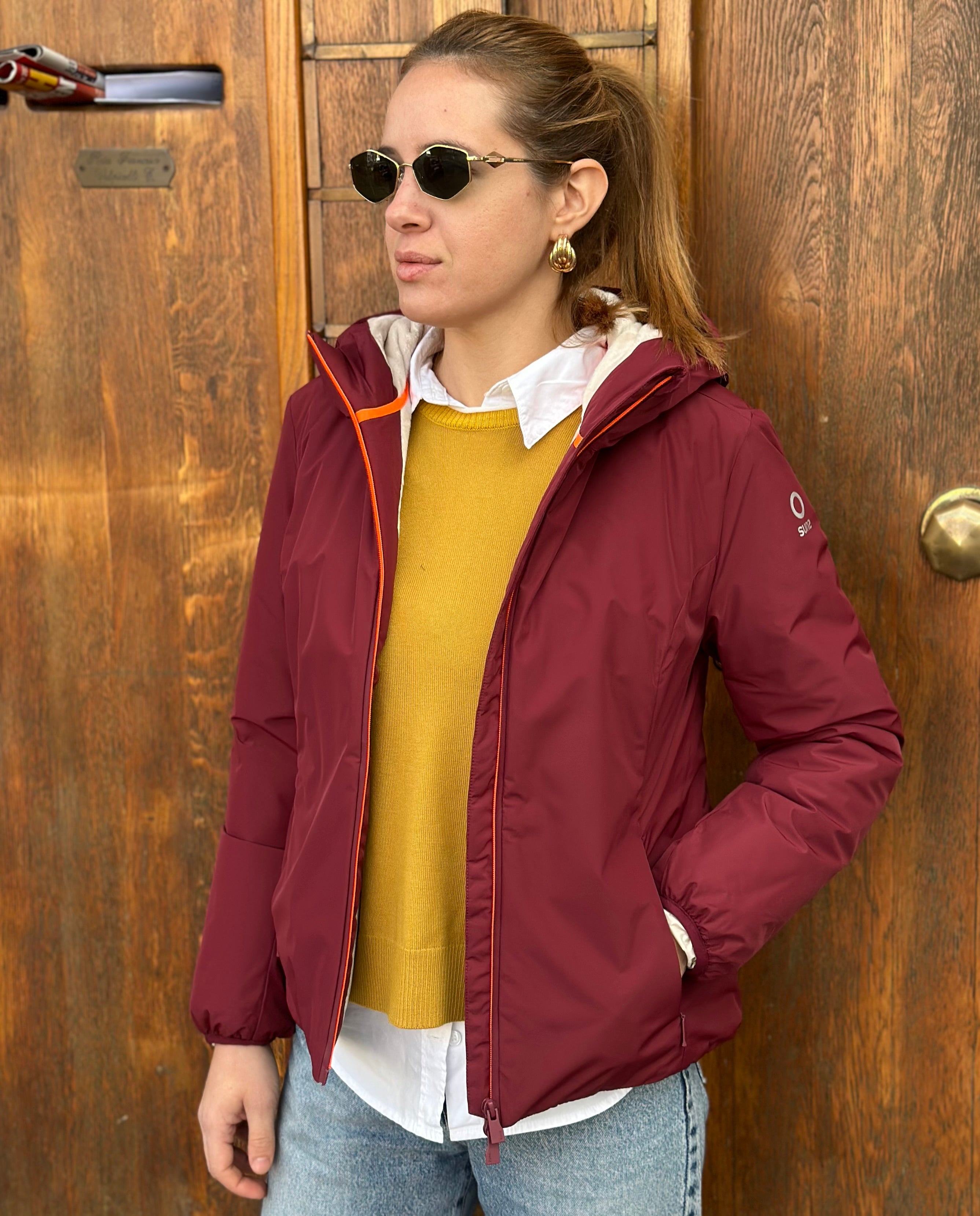 GIUBBOTTO AURELIA VELOUR CHERRY - SUNS - Marcello Fontana Shop