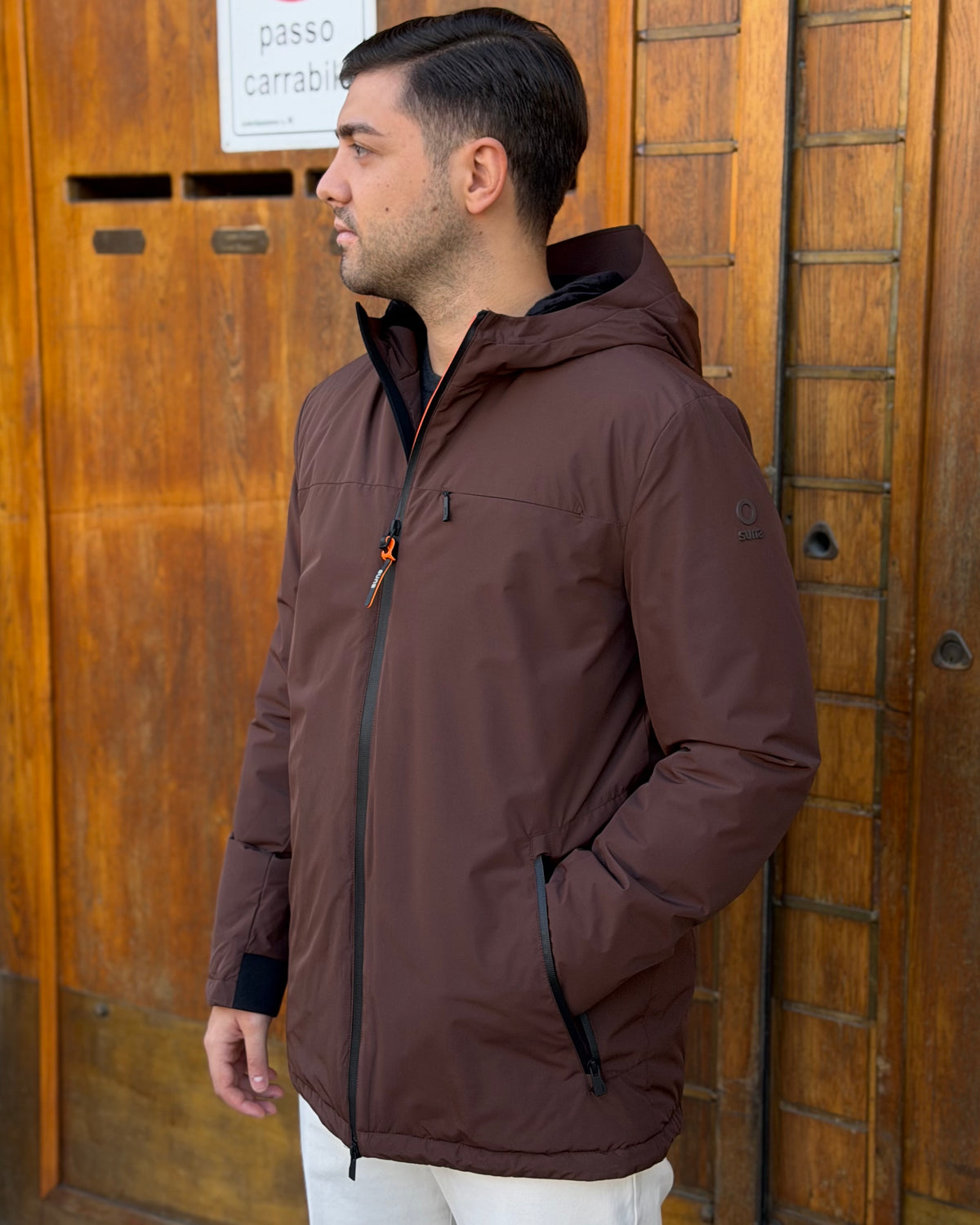 Giubbotto AURELIO Long Velour - Brown - SUNS