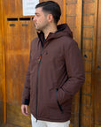 Giubbotto AURELIO Long Velour - Brown - SUNS